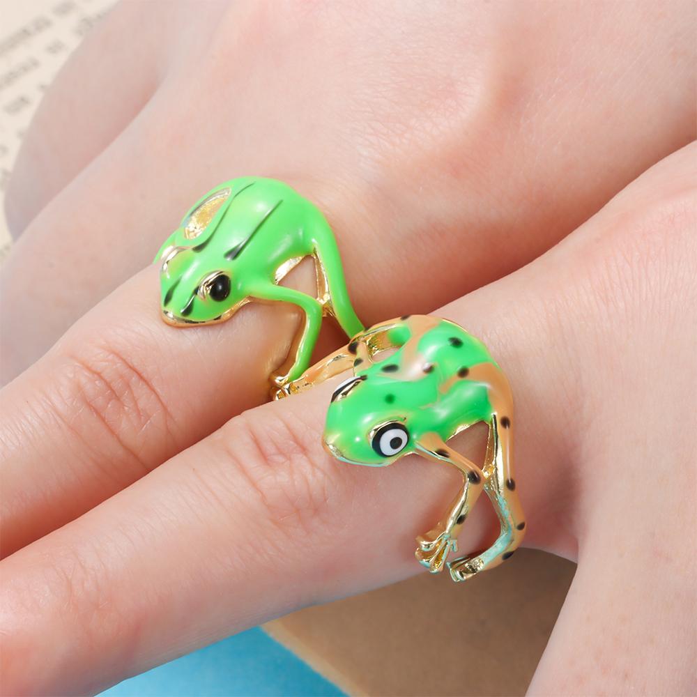 Opening Tree Frog Ring Alloy Jewelry Accessories Gift Adjustable Ring  For Women