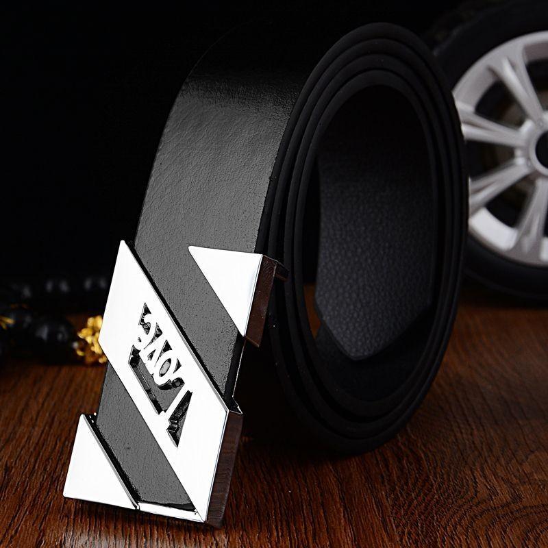 

Модный черный повседневный ремень из полиуретана для молодежи с элегантной гладкой пряжкой, универсальный K10 Black