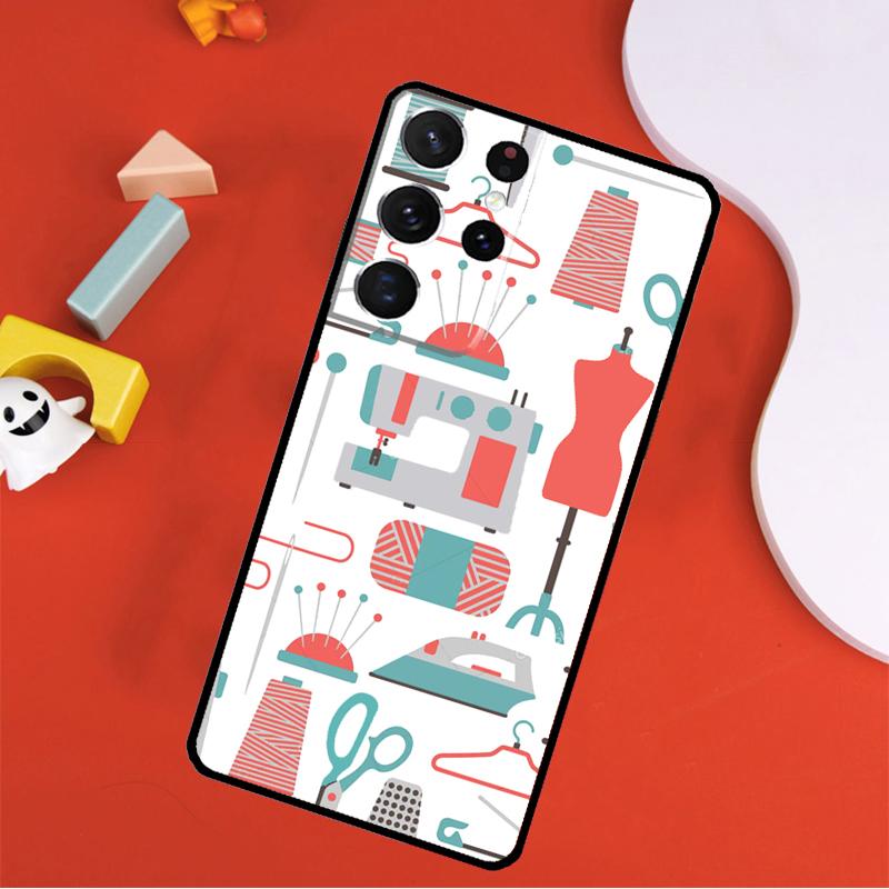 Sewing Machine Phone Case For Samsung Galaxy S25 Ultra S24 Ultra S9 S10 S20 S21 S22 S23 Plus S24 FE Cover