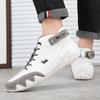 Men's Ankle Boots Winter 2025 Men High Top Sneakers Outdoor Lace-Up Casual Leather Shoes Fashion Loafers Luxury Motorcycle Boots