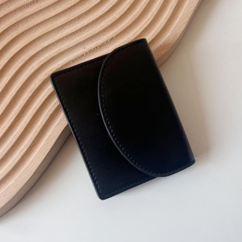 Simple Cover Type Coin Wallet Student Wallet Female Card Bag Short Purses For Women Small Money Bag