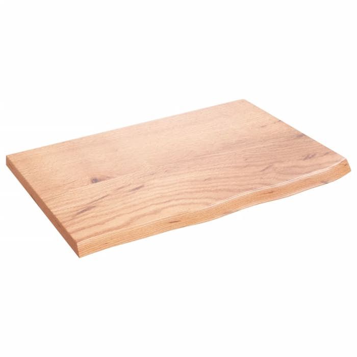 VidaXL Dessus de table marron clair 60x40x2 cm bois chêne traité 3156344