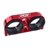WLR - Twin Fuel Pump Bracket Billet Aluminium Assembly OUTLET Manifold In Black for 044 fuel pump With PQY Logo