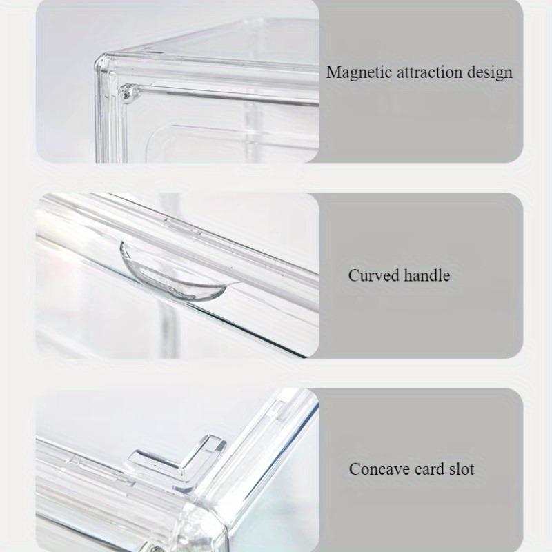 Transparent PET Storage Box with Lid, Stackable Organizer for Toys and More, Multi-Functional Home Decor, Toy Storage, Desktop Decoration