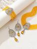 Retro Classic Hollow Rhinestone Inlaid Necklace Fashion Temperament Light Luxury High Sense Bracelet Set