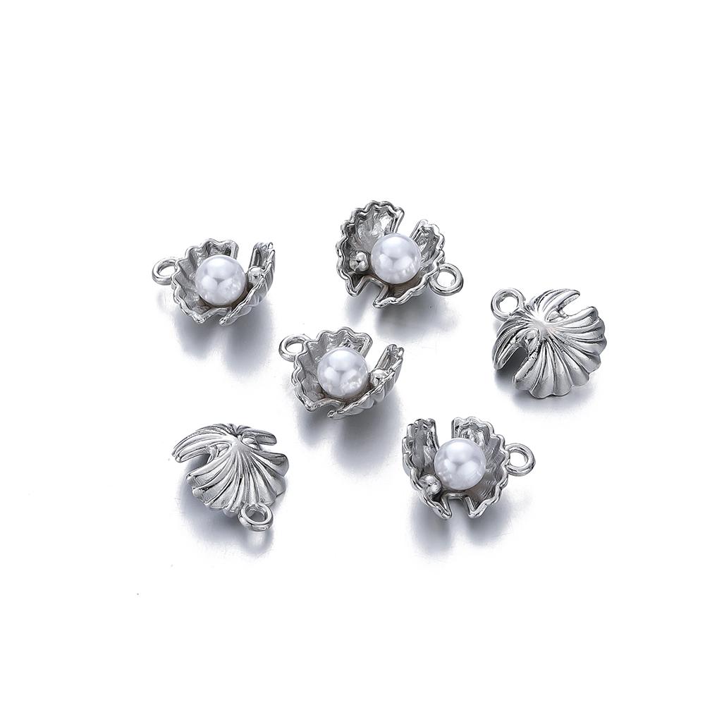 10Pcs Ocean Starfish Shell Charms With Imitation Pearl Pendants For Necklace Bracelet Pendants DIY Jewelry Making Accessories