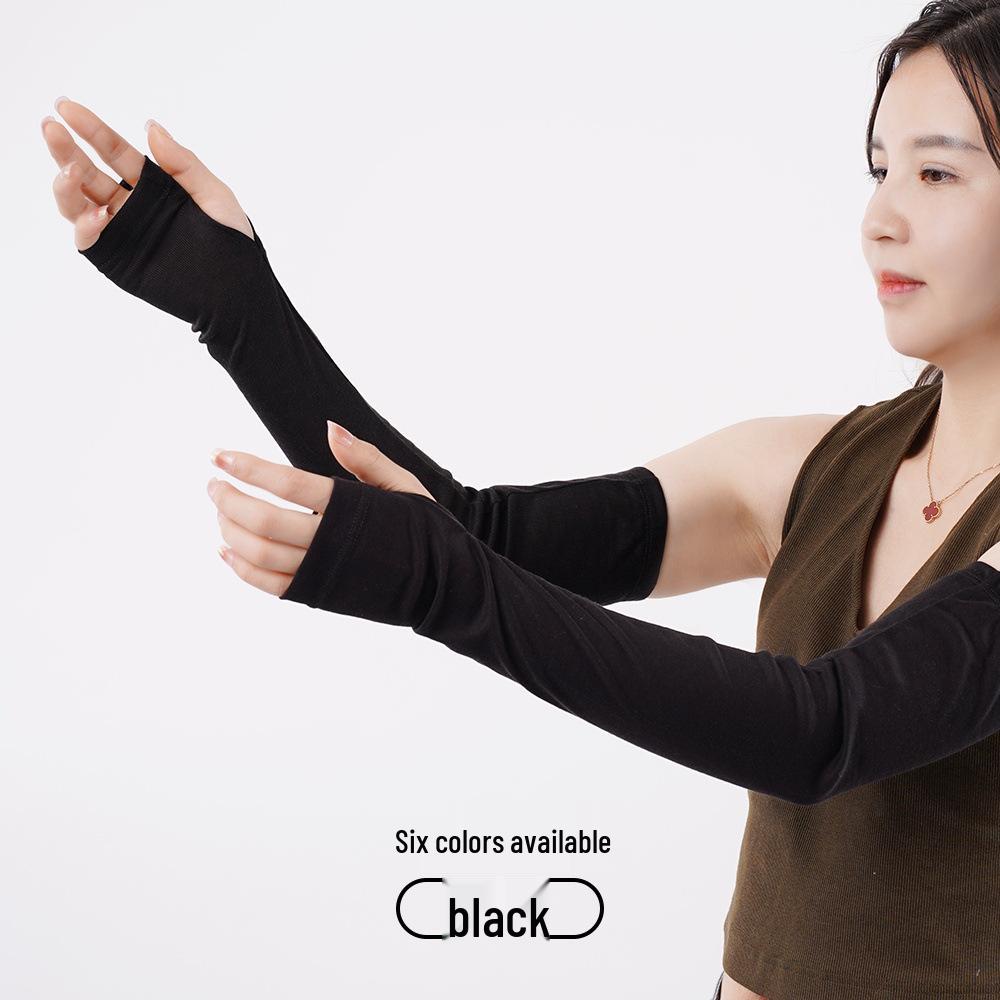 Women's Tencel Sun Protection Ice Sleeves - UV-Resistant, Breathable Arm Covers for Summer Cycling and Driving