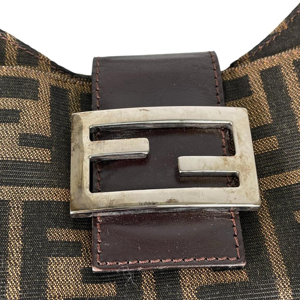 FENDI Zucca Shoulder Bag Brown Women used