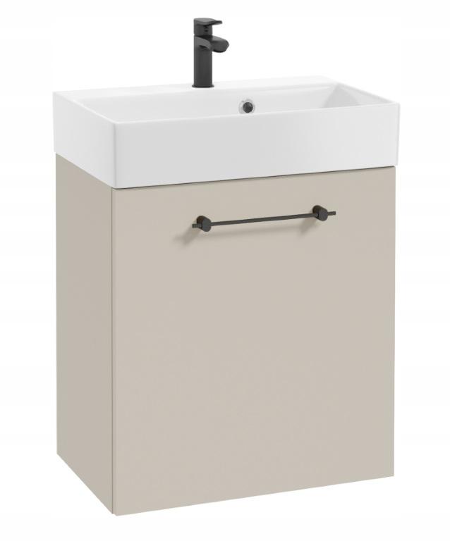Elara Wall-Mounted Bathroom Cabinet with Sink , Cashmere, Handle