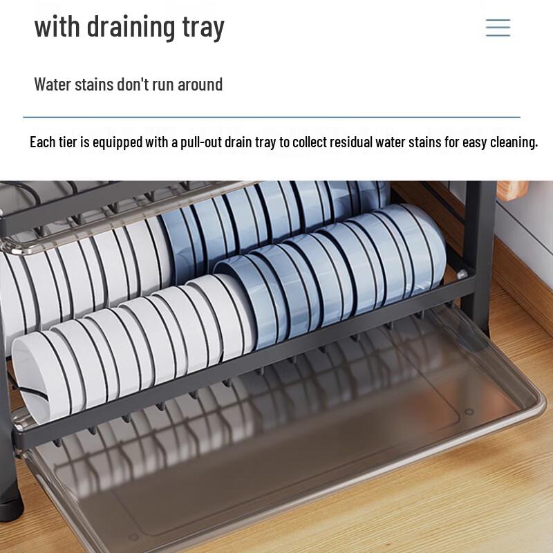 3-Tier Countertop Kitchen Dish Drying Rack