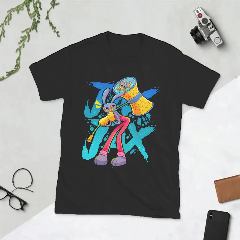 Cartoon Digitals Circus T-Shirt Men Jax and Big Hammer Novelty 100% Polyester Tee Shirt Crewneck Short Sleeve T Shirt Gift Tops