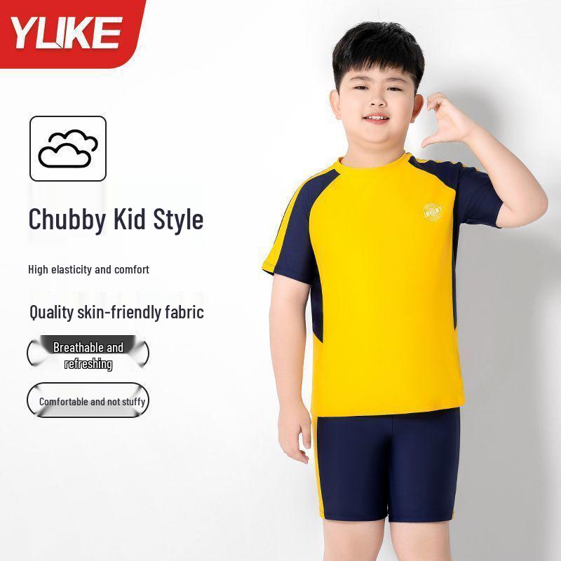 

Boys Quick-Dry Sun Protection Swimsuit Set for Kids 24 синій