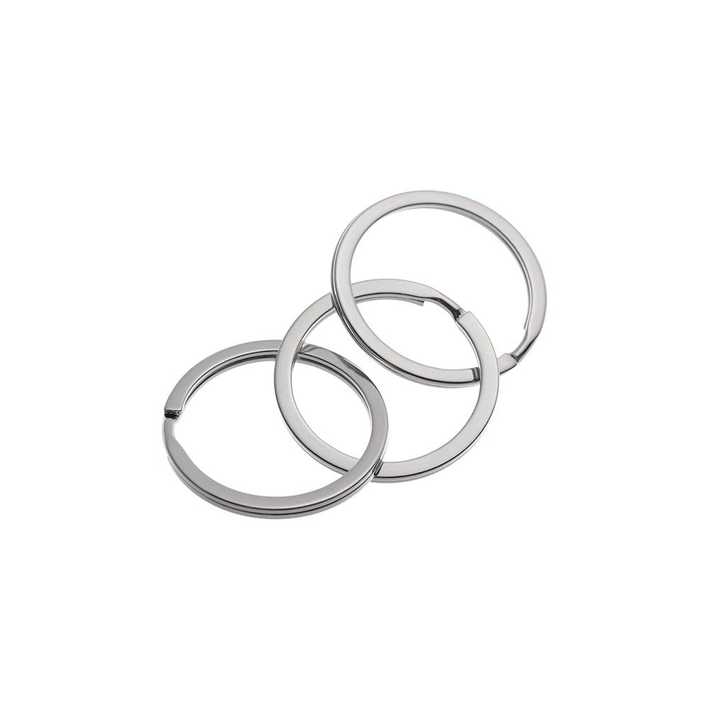 10Pcs/Pack New Pocket Clasps Chain Loop Stainless Steel Split Key Ring Keychain