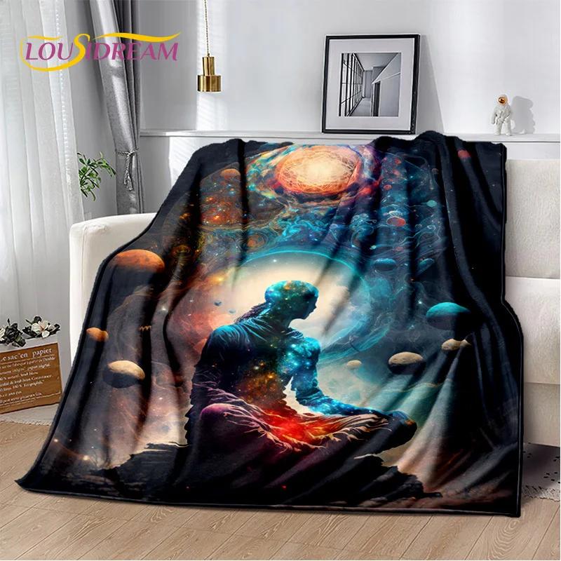 Naturalize Yoga Zen Meditation Rainbow 7 Chakra Blanket,Flannel Throw Blanket for Home Bedroom Bed Sofa Picnic Hiking Cover Kids