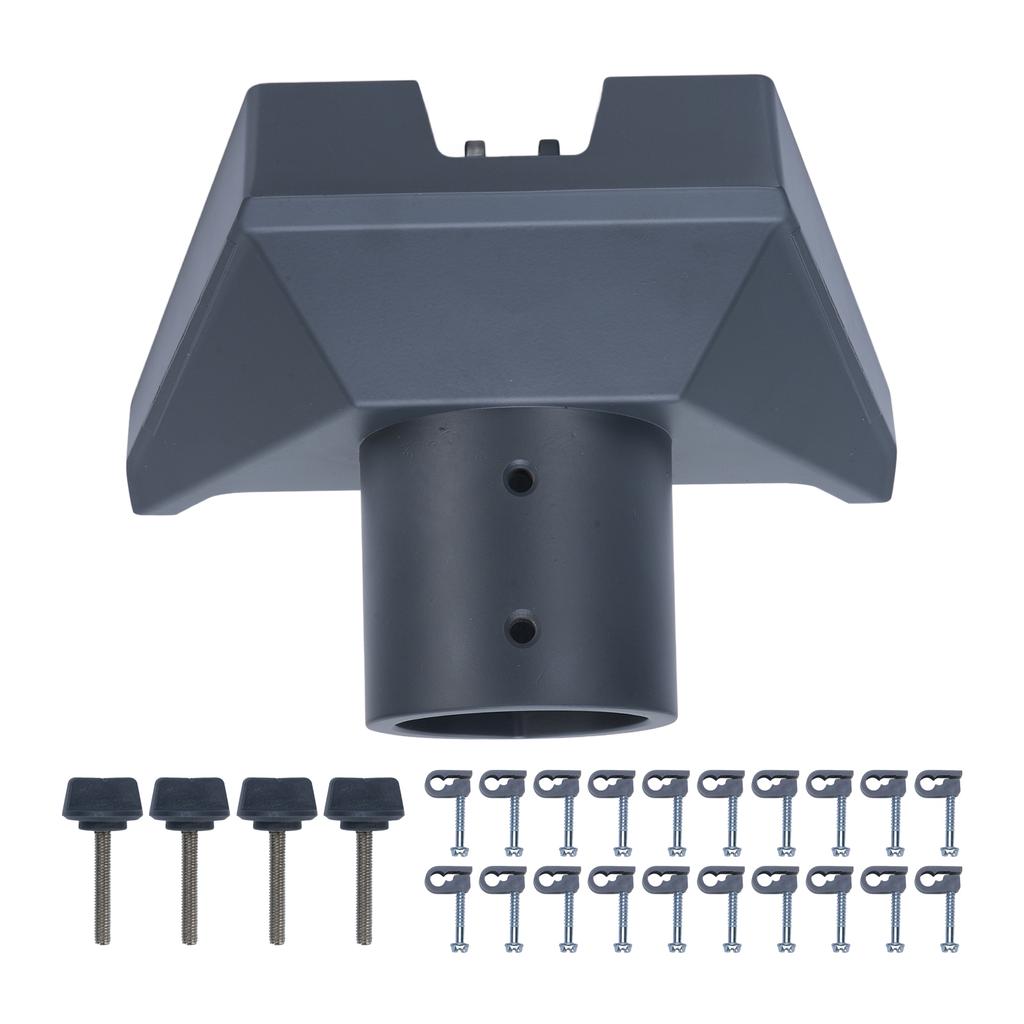 Satellitenrohradapter Aluminiumlegierung Mastadapter mit 20 Stück Kabelklemmen für Gen 3 für 1,25 Zoll