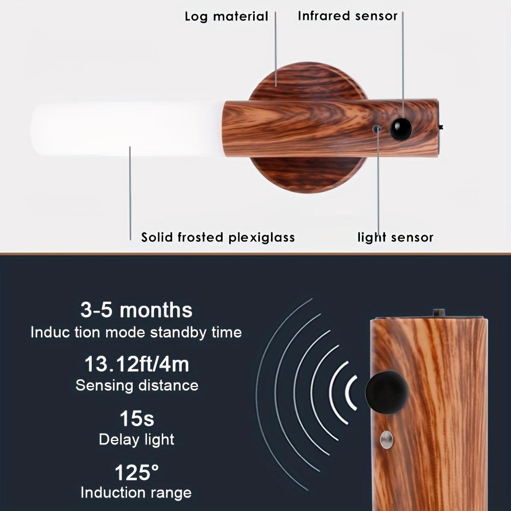 Cordless LED Night Light with Motion Sensor and USB Rechargeable Battery