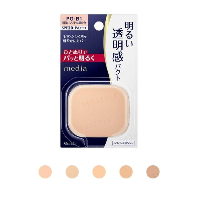 Kanebo - Media Bright Up Foundation SPF 20 PA+++ OC-B1 - 11.5g Refill