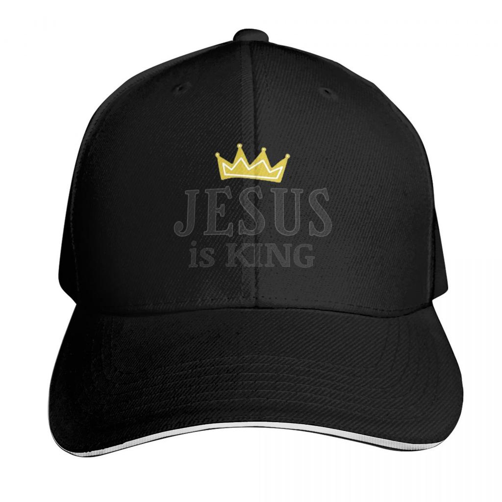 Jesus ist mein König Christlicher Glaube Katholische Kappe Mode Lässig Baseballkappen Verstellbare Mütze Hip Hop Sommer Unisex Baseballmützen