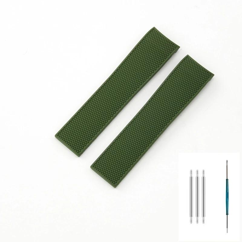 For Longines Conquest L3.781 L3.782 L3.742 L3.642 Silicone Rubber Dive Watch Band Replacement Strap 21mm Cut Adjustable Bracelet