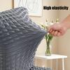 1pc Seersucker Chair Cover with Elegant Ruffle Skirt for Dining Room Washable Kitchen Chair Slipcover For Hotel Wedding