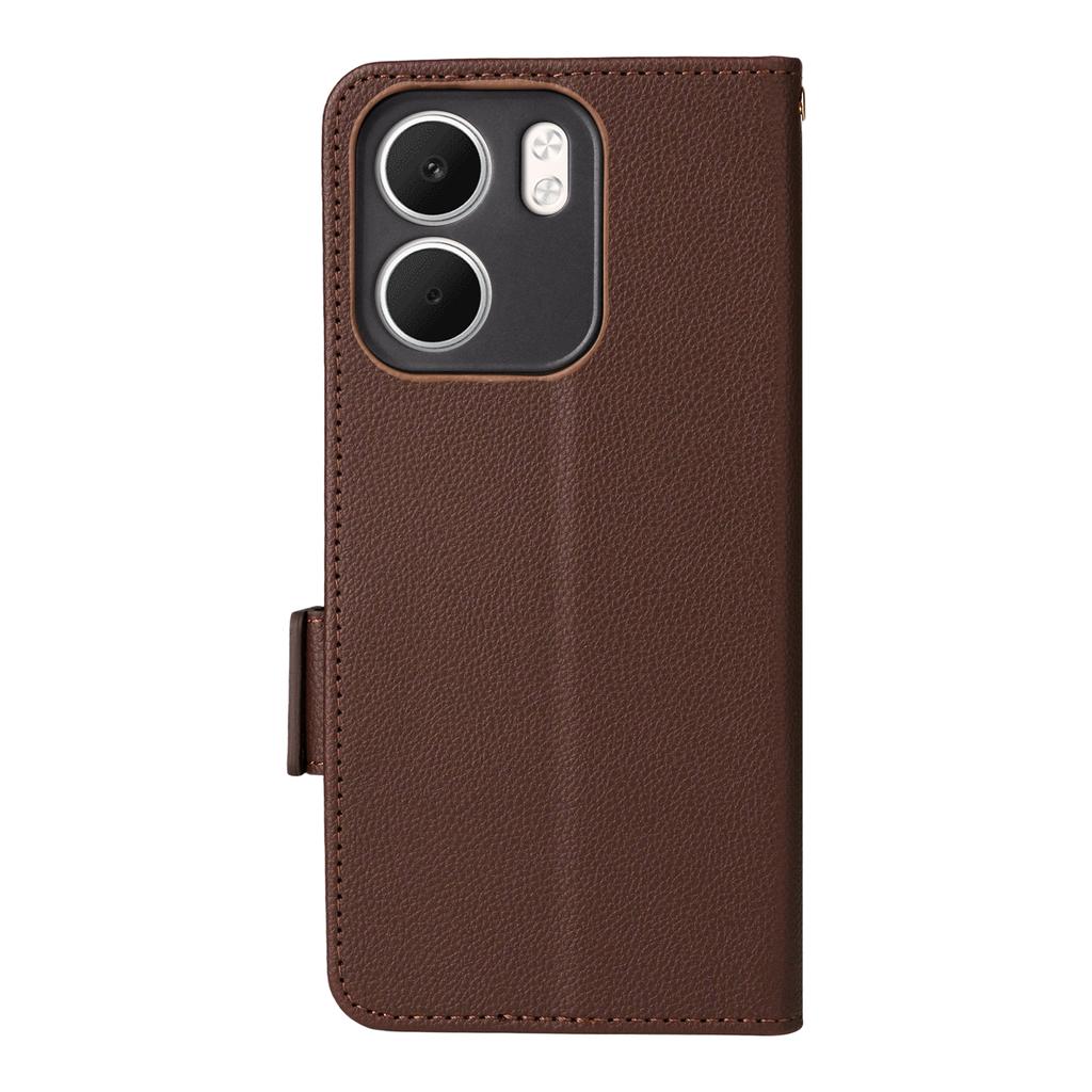 For Oppo A5x 5G/4G Case with Wrist Strap Litchi Texture PU Leather Wallet Phone Cover