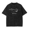 Streetwear Washed Tshirt Lone Penguin Survival But Why Funny Dark Meme Cotton Tshirts  Hipster Tshirt Men Beach Y2k Basic Tees