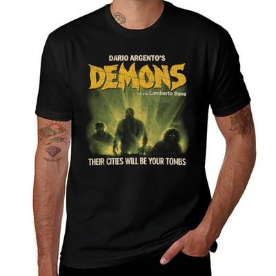 Dämonen, Dario Argento, Italienischer Horror, Giallo (1) T-Shirt Herren T-Shirt Baumwolle 100% bedruckte T-Shirts für Mann T-Shirt