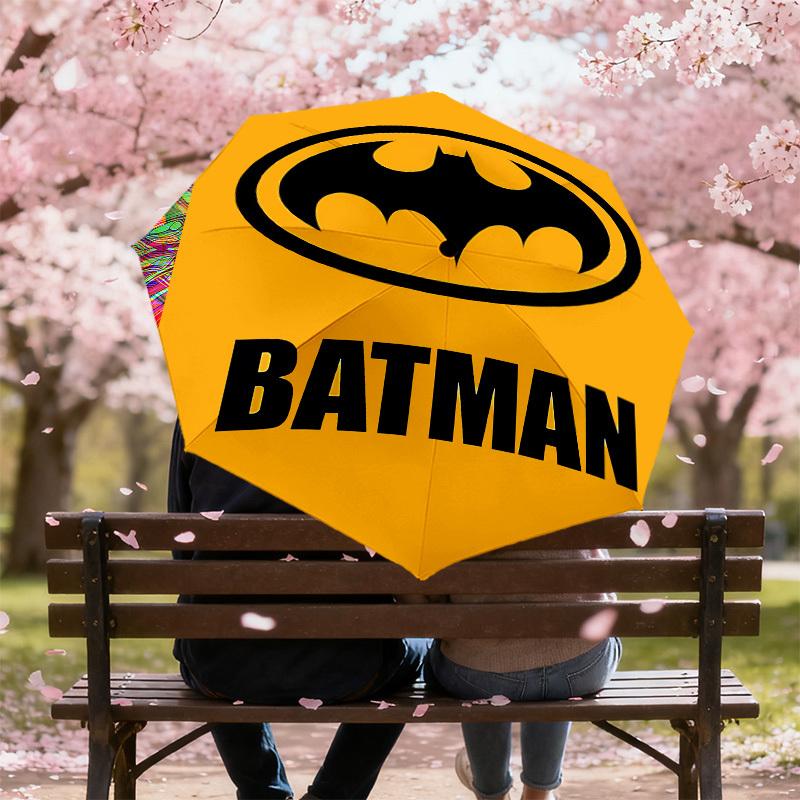 1PC Warner Batman Umbrella-8-Rib Reinforced, Automatic Open, Lightweight & Durable-A67