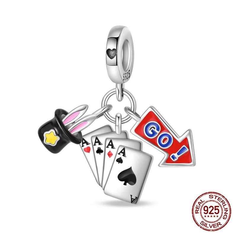 Hot 100 copper Circus Clown Threepiece Charm Bead Charms Compatible With Authentic Bracelets Do It Yourself Jewellery Making Ideal For Women Gift