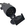 1Pc Trailer Light Converter American 4-Way Flat Plug to 7‑Pin European Round Plug Connector Stop/Brake Signal Separating
