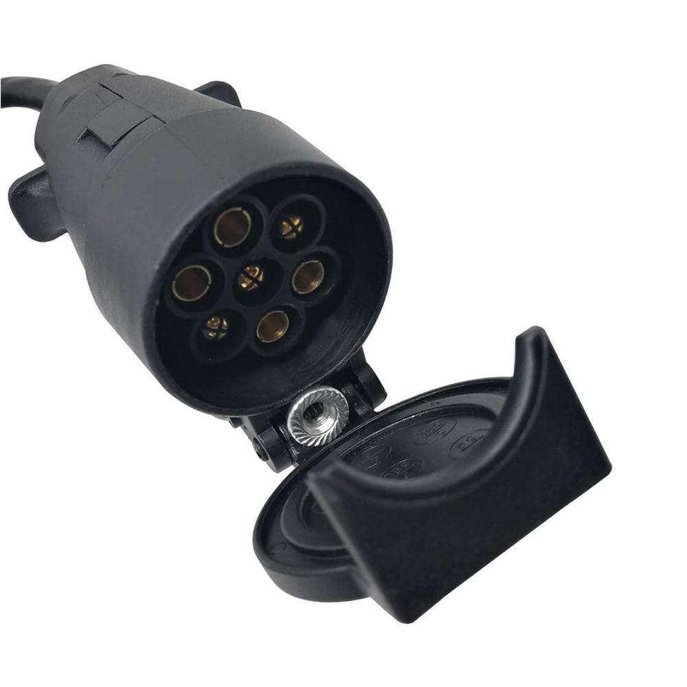 1Pc Trailer Light Converter American 4-Way Flat Plug to 7‑Pin European Round Plug Connector Stop/Brake Signal Separating