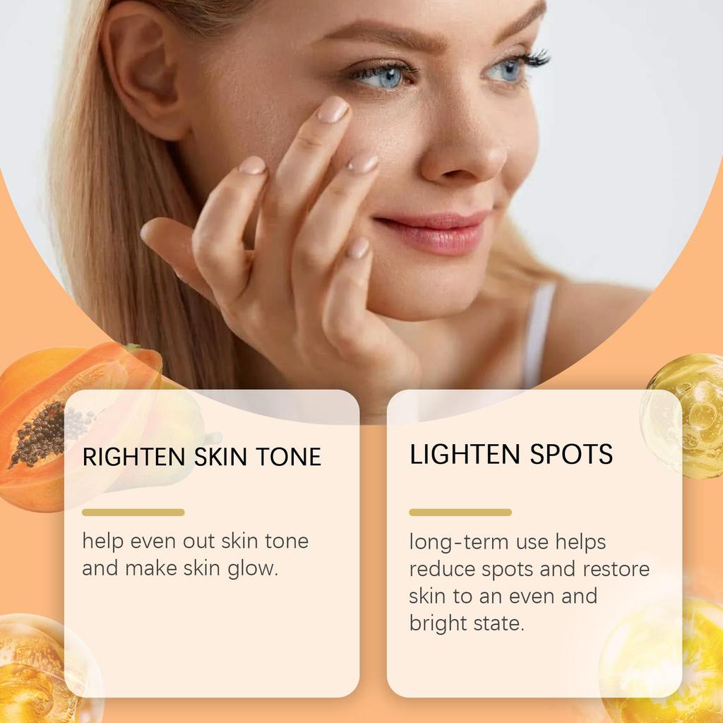 West&Month Papaya Facial Cream Fades Dark Spots Brightens Skin Hydrates & Moisturizes For Face Use 1 set