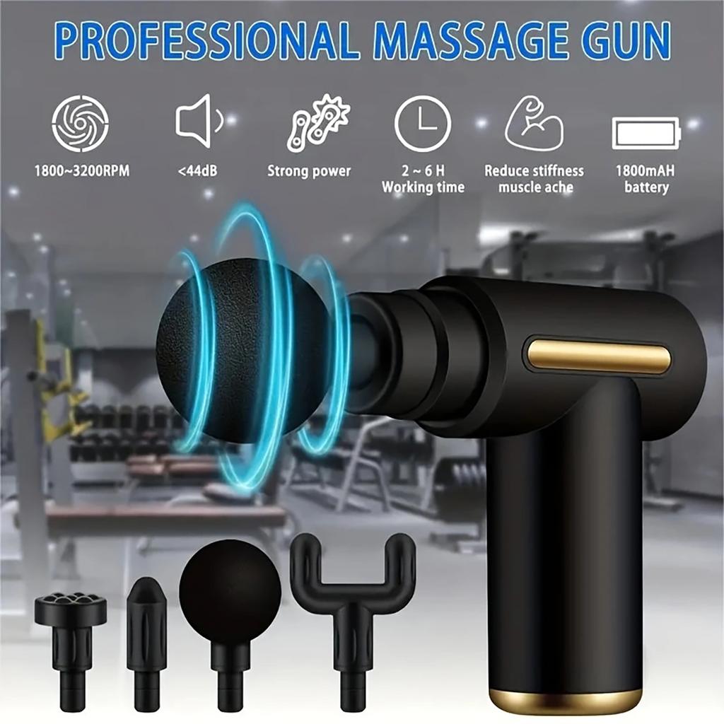 1pc Portable Fascia Gun Deep Tissue Massage Mini Lightweight and Adjustable Speed Massage Equipment Suitable for the Whole Body