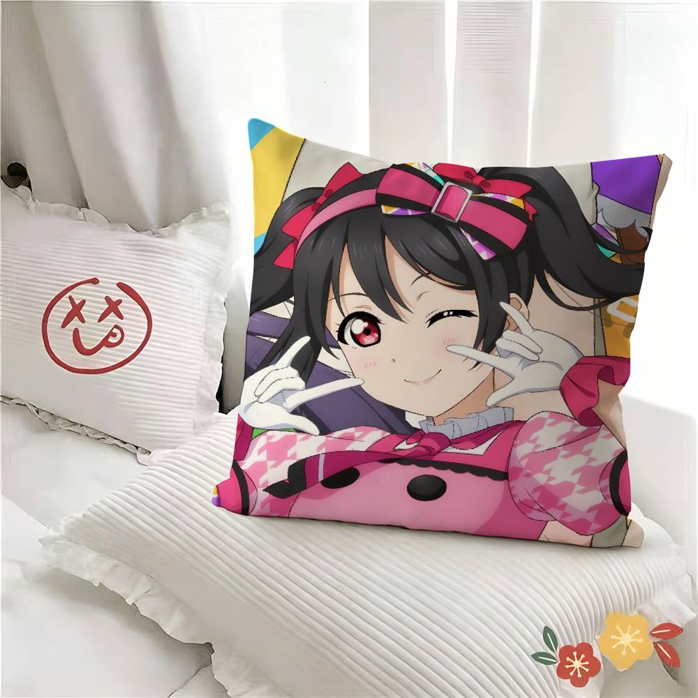 pc Yazawa Nico Love Live School Idol Pillow Case Fashion Square Pillowcase Bedroom Sofa Room Ins Decoration Leisure