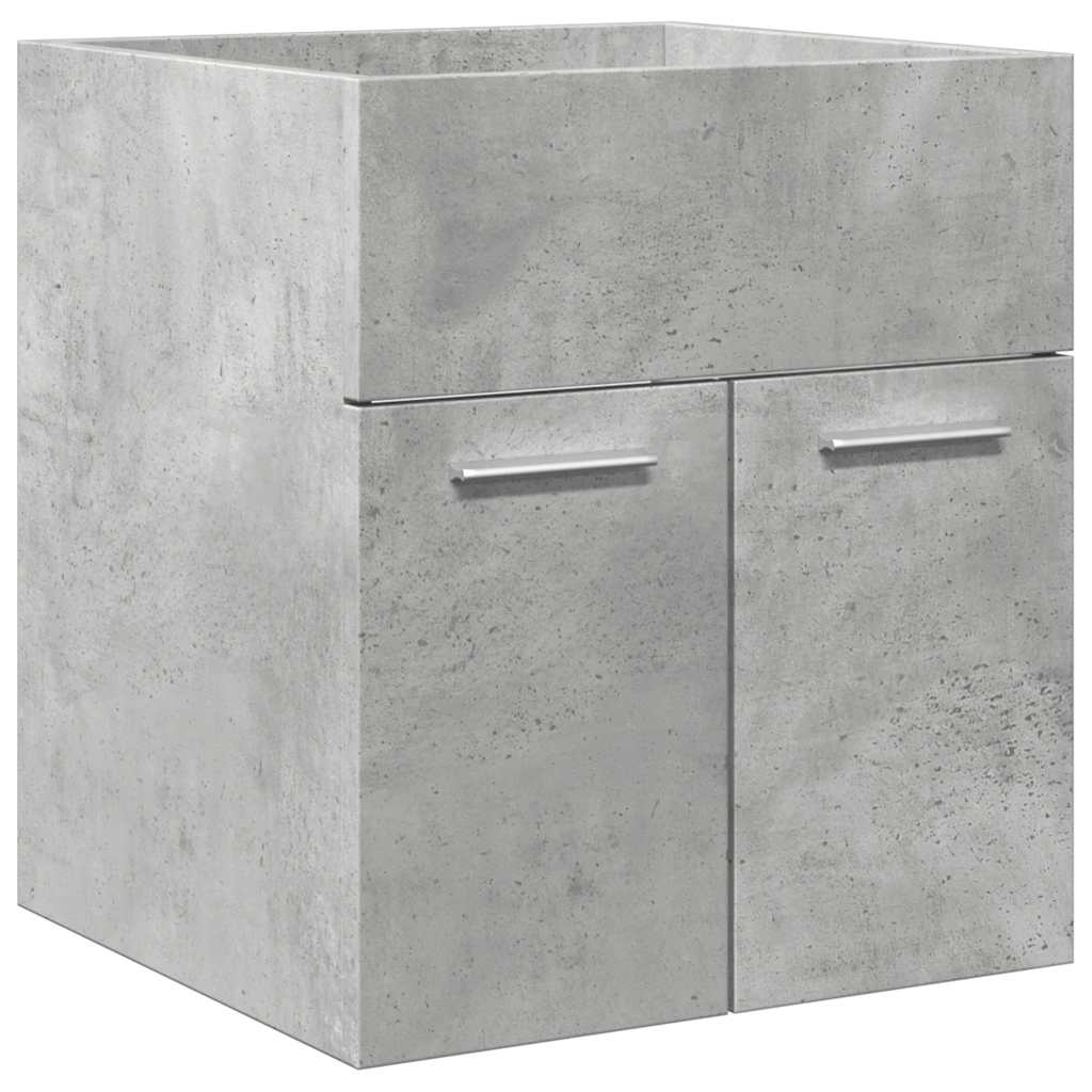 vidaXL 4 Piece Bathroom Furniture Set Concrete Grey Particleboard