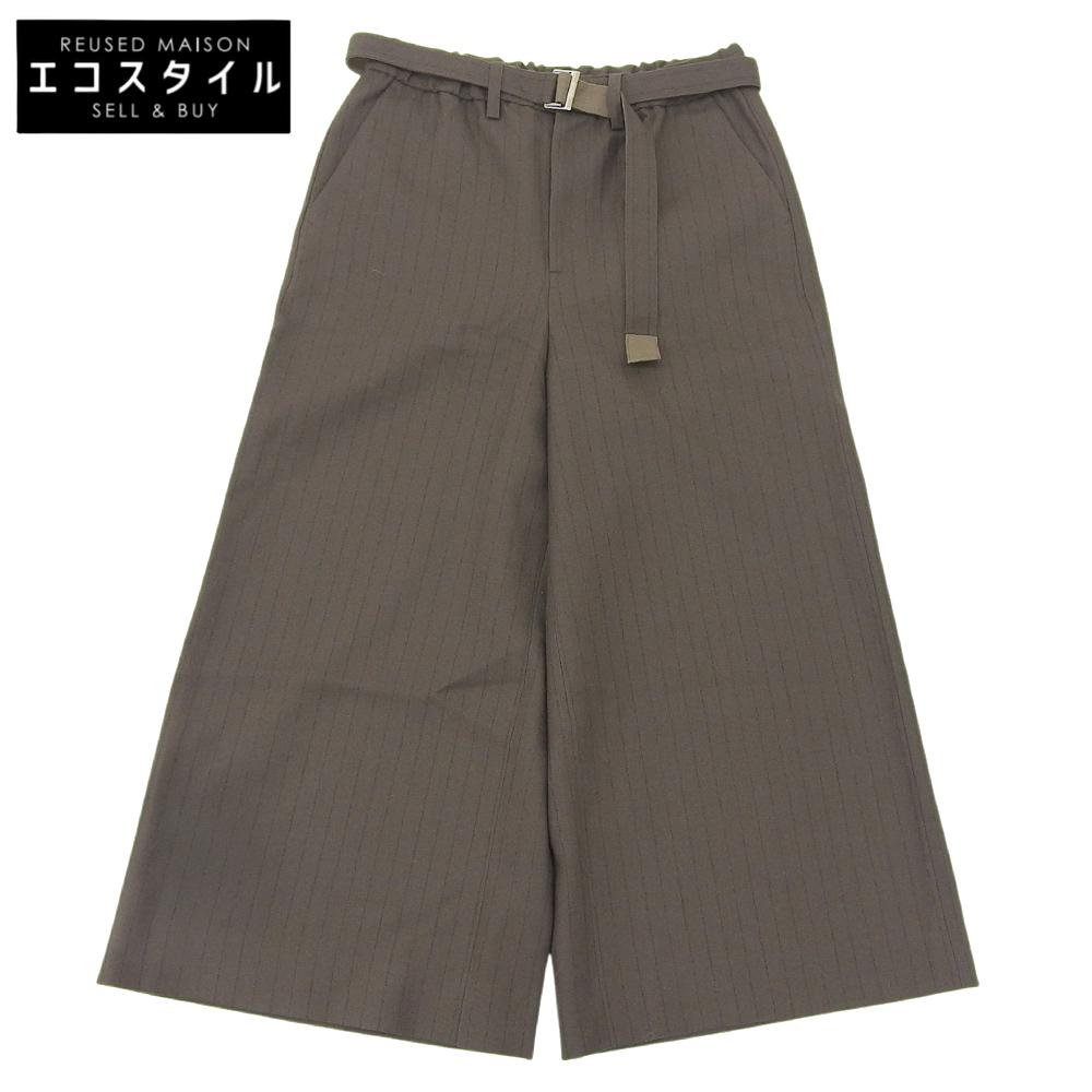 

sacai Excellent condition chalk strap pants, 100% wool, men s bottoms, brown, size 1, item number 24-03479M Bottoms 1 BrownUsed