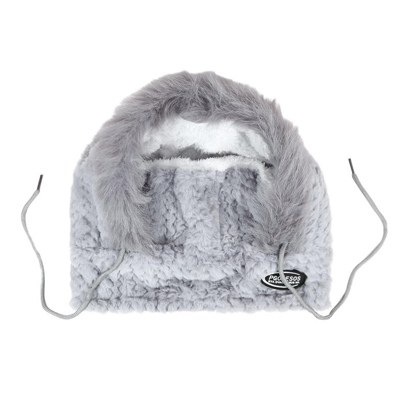 Unisex Wiatroodporne Zimowe Czapki Beanie z Polaru Szalik Outdoorowe Ciepłe Zimowe Balaklawa z Kapturem Sweter Dzianinowa Czapka