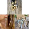 Handmade Metal Moon Star Statement Earrings For Ladies Summer Casual Wear