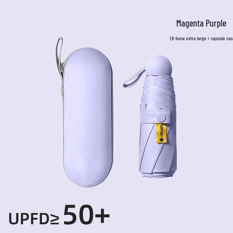 Compact UV Protection Dual-Use Mini Umbrella for Sun and Rain