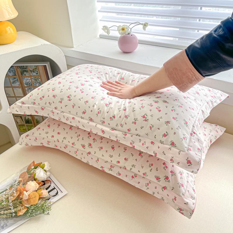 Children's Floral Pillowcase Set - Cotton with Memory Foam Core Cover (30x50cm & 40x60cm)