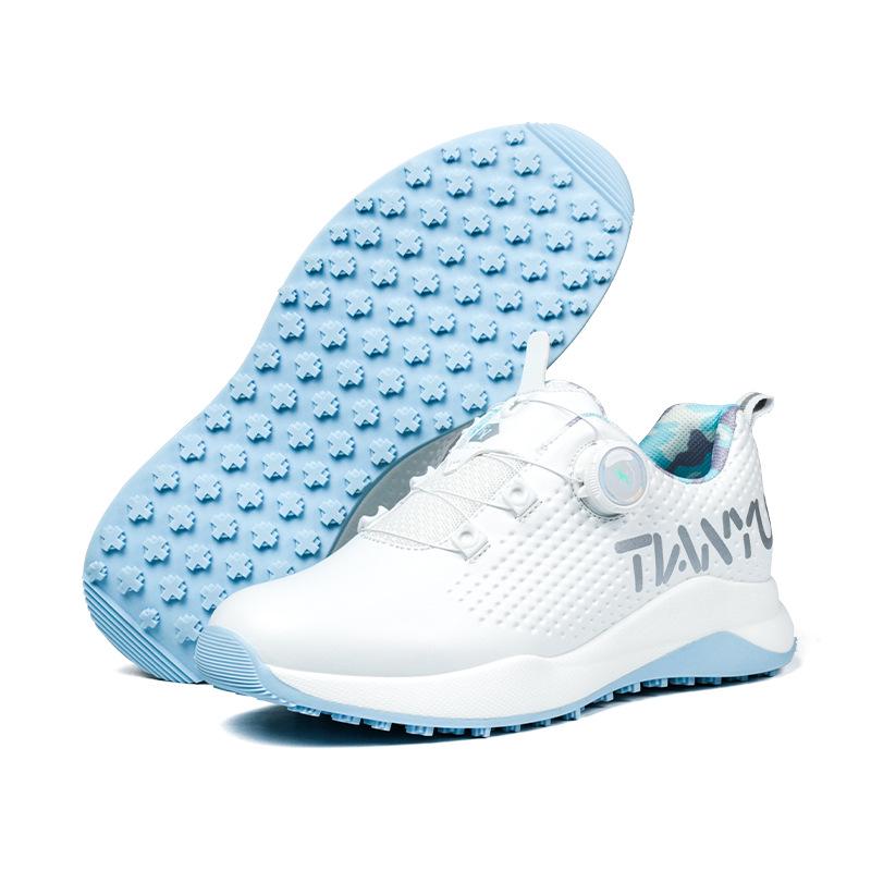 

Women s Anti-Slip Golf Shoes with Fixed Spikes, Microfiber Leather, Rotary Buckle, Waterproof, Comfortable, Casual Sports Design. Size 36 білий