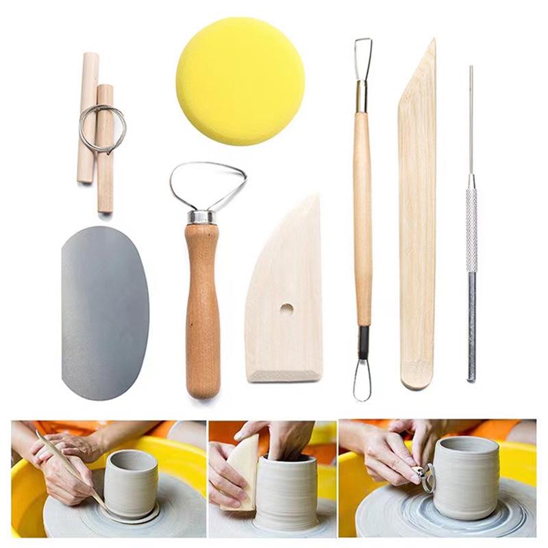 Mehrteiliges Holz-Töpfer- und Ton-Schnitzwerkzeugset