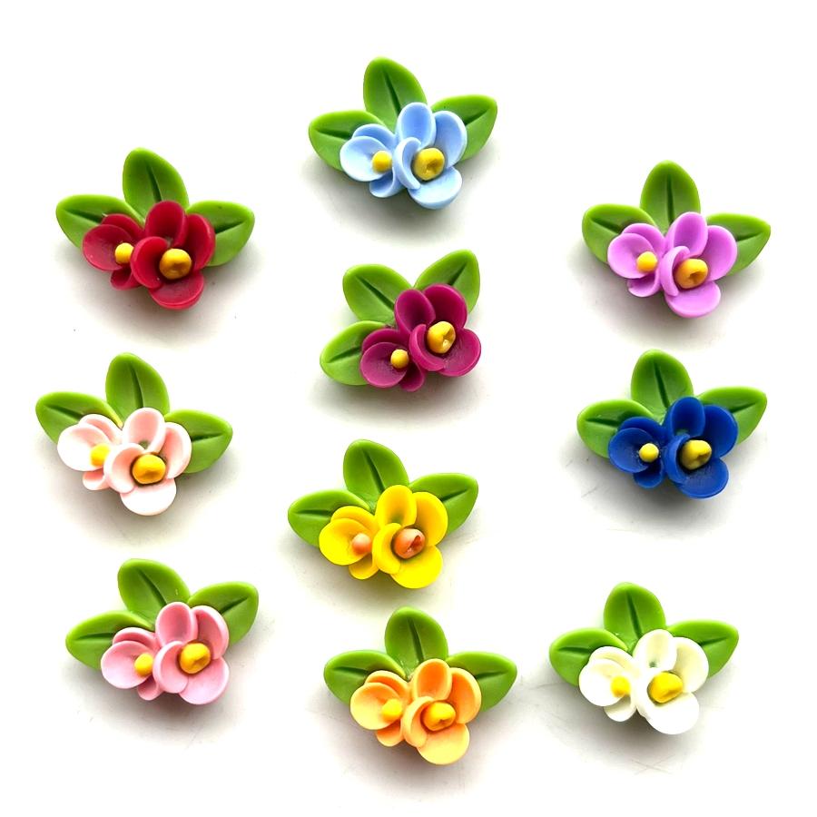 

10 Charm Flower Rhinestone Scrapbook Suitable for Jewelry and Hair Accessories Making DIY Personalized Decoration разноцветный