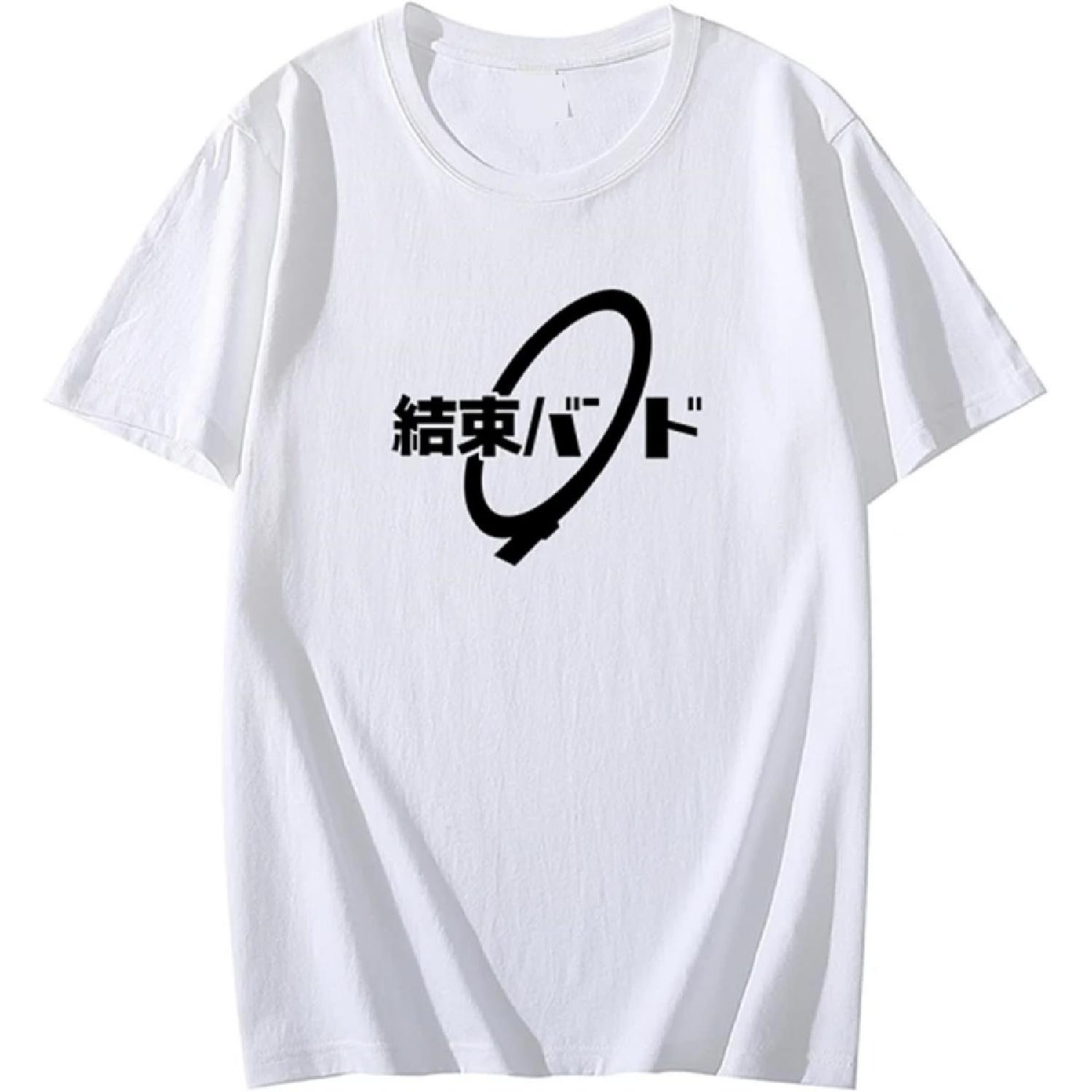 

Anime Mens Cosplay Gotoh Hitori Costume Cartoon Cotton Casual T-Shirt Tee XXXXXL білий