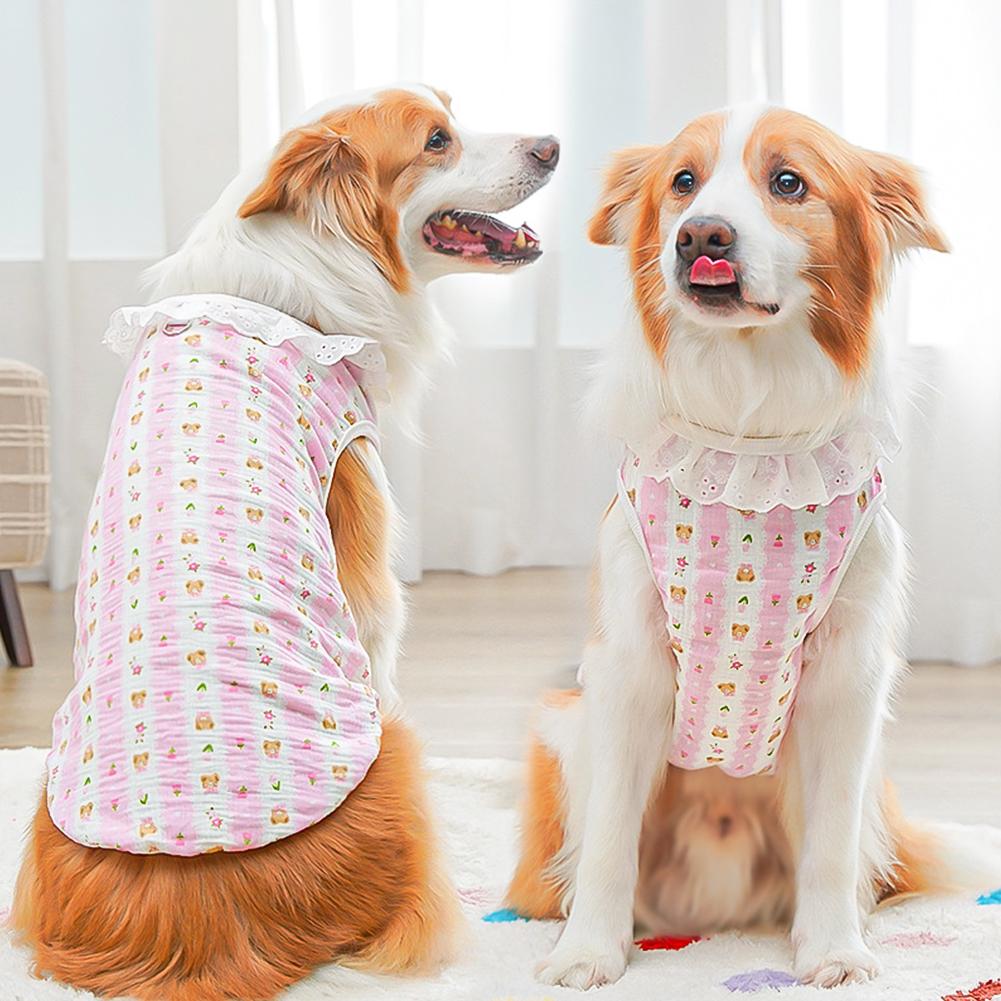 XL-7XL Golden Retriever French Bulldog Clothes Summer Breathable Soft Pet Clothes For Medium and Large Dogs