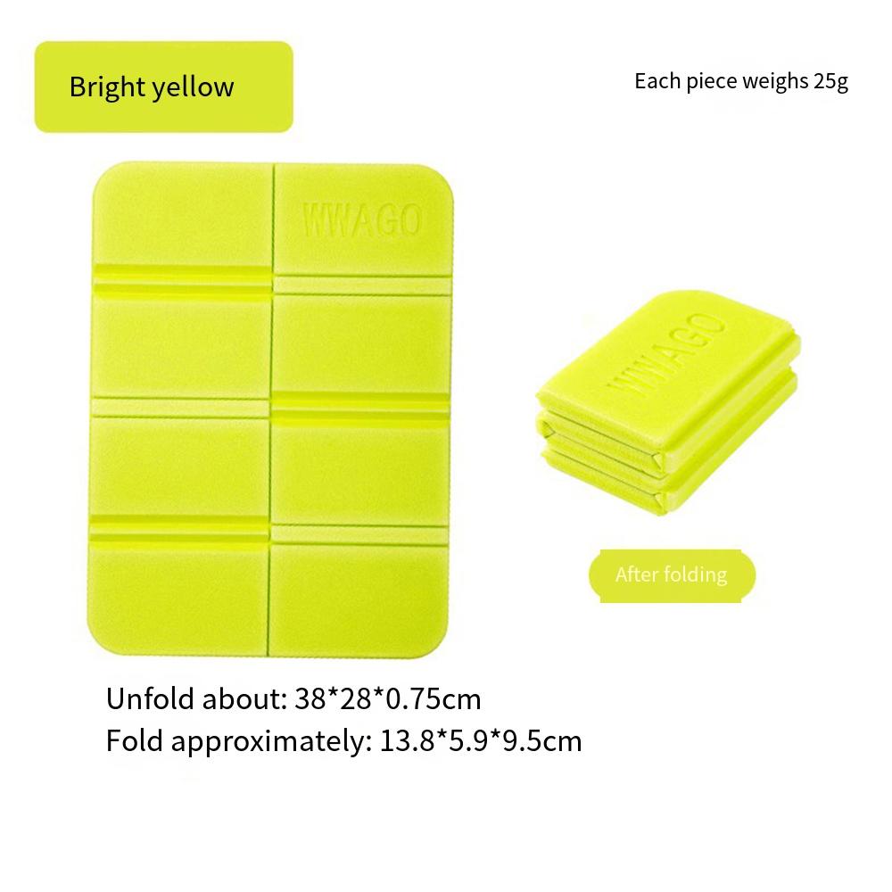 

2Pcs Outdoor Mini Folding Mat Lightweight Waterproof XPE Foam Sitting Pad for Camping Hiking Picnic Sports Cushion etc жёлтый