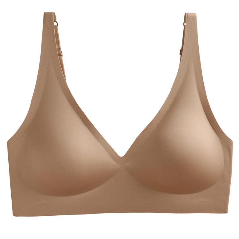 Seamless Women's Support Bra: Anti-Sagging, Adjustable, Jelly Strip Design