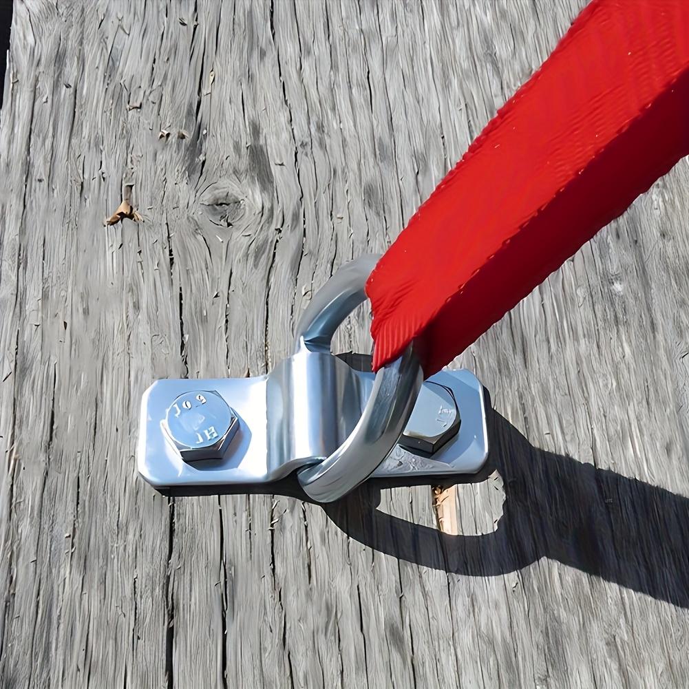4 Sets Cargo Tie Down Straps Surface Mount D-Ring Fixing Clips Fixing Rings Trailer Suitable for Van Truck Horse Box Boat Rope Car Fastener Clips