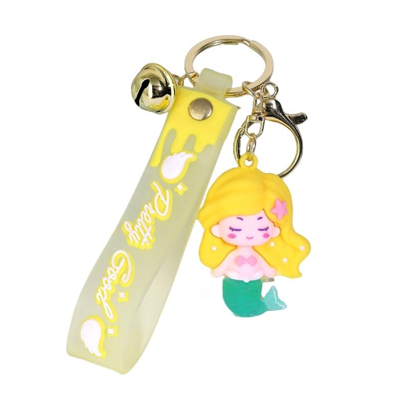 Mermaid Keychain Cartoon Cute Pendants Key Holder Decoration Bag Charm Gifts Kid