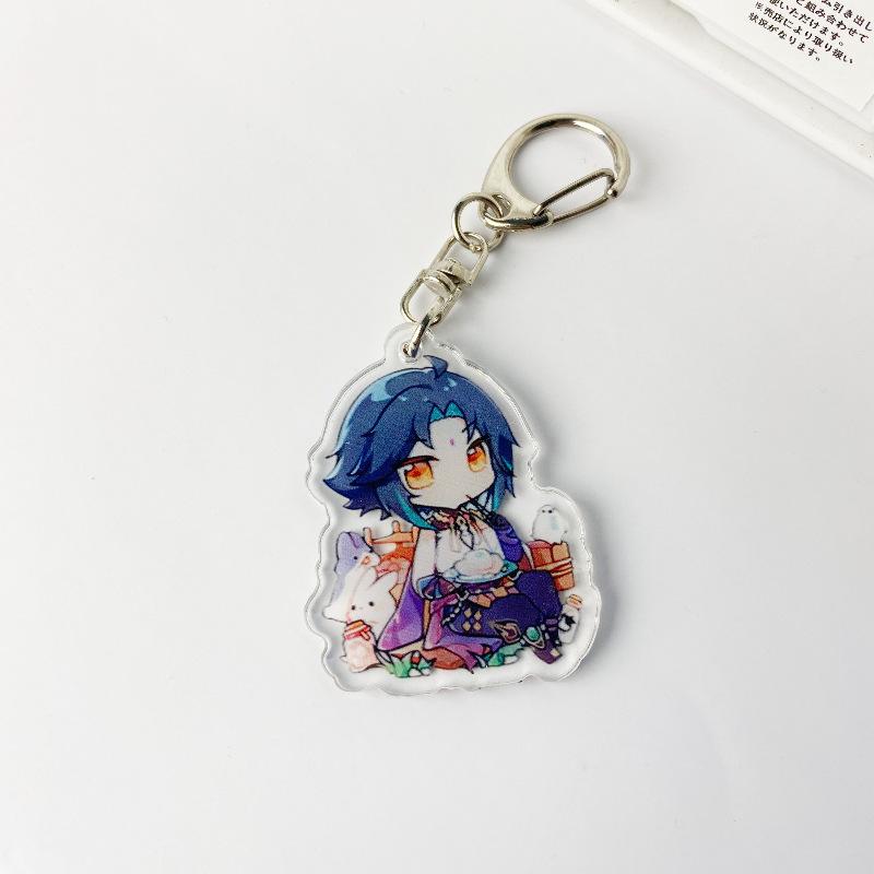 Genshin Impact Game Keychain Pendant Naxida Wendi Zhong Lirong Ke Li, Scattered Soldiers, General Thunder, Ying